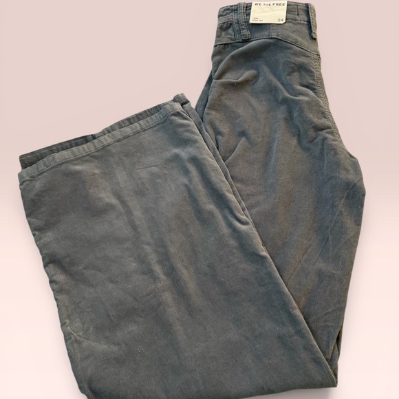 NWT - We The Free Corduroy Stylish High-Rise Pants in Dusty Gray - 24 - Picture 3 of 5